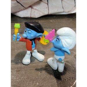 Peyo Smurf painter grouchy 2011 toy figure set